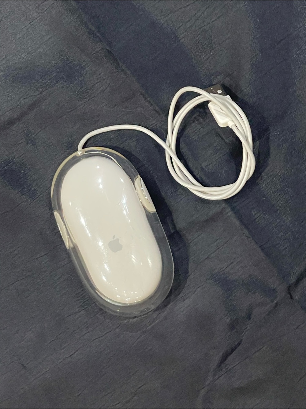 Apple White USB Wired Mouse - White/Clear